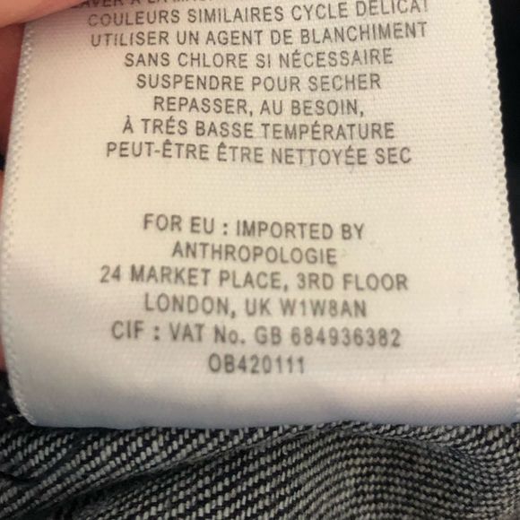 Pilcro & the Letterpress Anthro The Stet Dark Denim Jeans Mid Rise Ankle size 28 - Picture 12 of 13